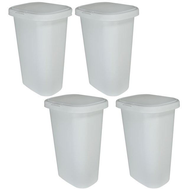 Rubbermaid Poubelle Rectangulaire à Couvercle à Ressort 13 Gallons (Lot de 4)