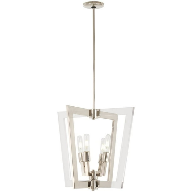 George Kovacs Crystal Chrome 4 Lt Pendant Polished Nickel P1370 613 Com George Kovacs Crystal Chrome 4 Lt, George Kovacs Spiked Chandelier