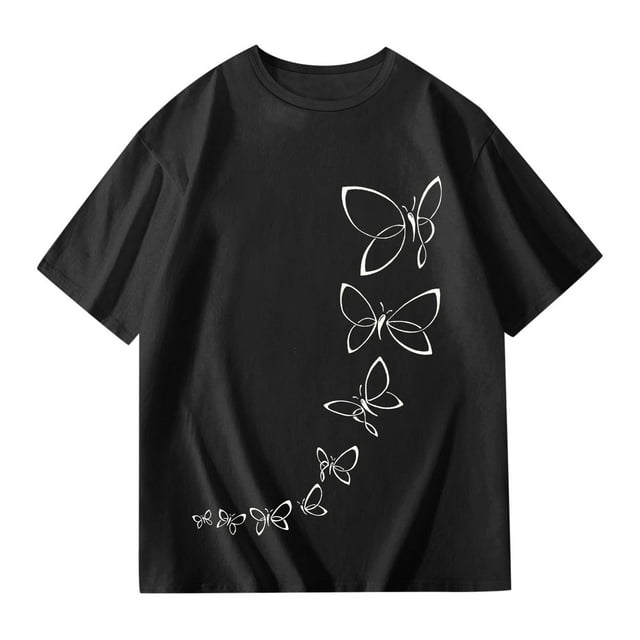 Icvfdpl T-Shirts pour Filles, Manches Courtes Col Rond T-Shirt Décontracté Usage Quotidien 3-13 Ans Confortable Usage Quotidien, 8-9 Ans