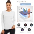 thumbnail image 4 of Hauts à Manches Longues pour Femmes Chemise de Protection Solaire Uv Upf 50+ T-shirt de Performance Extérieure, 4 of 5