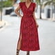 thumbnail image 2 of Gibobby Vestidos Casuales para Mujer Vestidos casuales de verano para mujer Vestido de manga corta con estampado de flores Vestido casual de playa(Rojo,XL), 2 of 5