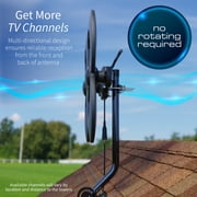 Antennas Direct ClearStream 4MAX Indoor Outdoor TV Antenna, Multi-Directional, 70 Mile Range, Mast