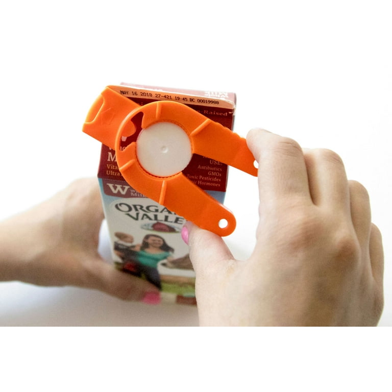Left-Handed Orange Handled Can Opener & Corkscrew Set