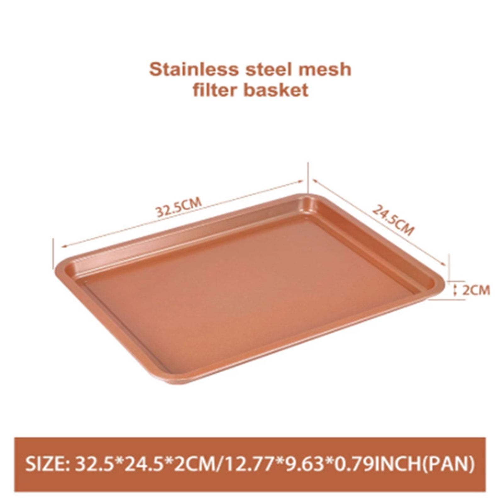 HEMLBOYW Air Basket For Oven Stainless Steel Air Tray Nonstick Metal Crisper Tray For Oven Baking Crispy