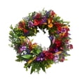thumbnail image 3 of Corona floral Corona de flores Corona de puerta, Decoración del hogar Corona de flores artificiales para 40cm, 3 of 9