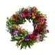 thumbnail image 3 of Corona floral para puerta, guirnalda de hojas verdes, guirnalda de flores artificiales para primavera 40cm, 3 of 9