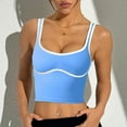 thumbnail image 2 of AherBiu Going out Tops for Women Summer Tank Tops U Neck Low Cut Stretch Sleeveless Workout Tops Cropped Cami Shirts, 2 of 4