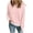 Pink, variant on Women's Tops Faux Two-Layer Pullover Sweaterr For Women Crewneck Long Sleeve Shirts Green S