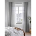 thumbnail image 3 of Sheer Curtains 96 inches Long, Minimalist Dark Gray Gradient Gray Stripes Farm Light Filtering Sheer Window Curtains Rod Pocket Voile Drapes for Bedroom Living Room, 52"W x 96"L 2 Panels, 3 of 7