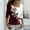 Wine, variant on Babysbule Womens Casual Floral Printing Tops V-Neck Long Sleeve Loose Flowers T-Shirt Blouse s