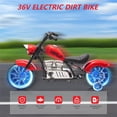 thumbnail image 3 of 36V Electric Dirt Bike,350W Brushless Motor Electric Motorcycle,Up to 16.5 MPH,Motorcycle for Kids,Dirt Bike With Spring Suspension,LED Lights,Leather Seat & Max 176 Lbs Load, 3 of 9