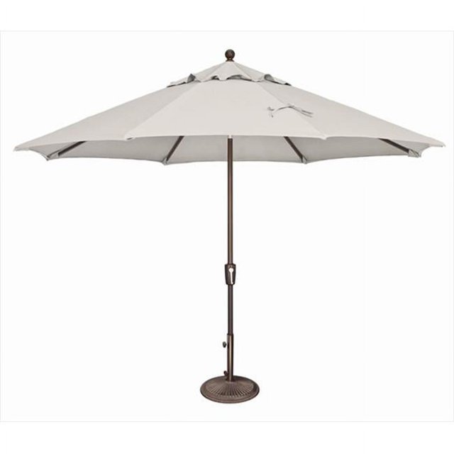 SimplyShade 11 ft. Catalina Octagon Push Button Tilt Market Umbrella Natural