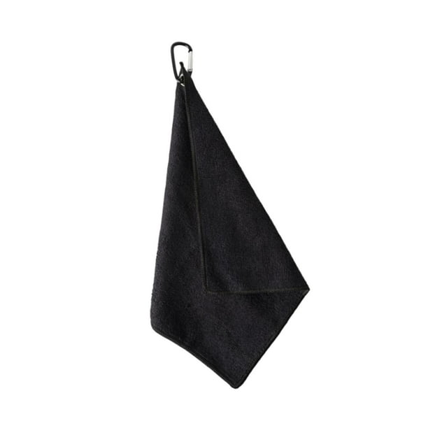 Toalla lavable para palos de golf, toalla para varillas de putting, toalla para entrenamiento, toalla para limpieza de pelotas Negro