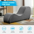 thumbnail image 2 of MUZZ Yoga Curve Chair, Velvet Yoga Chaise Lounge Chair for Adults, Modern Yoga Couch for Stretching and Relaxation, Dark Grey, 2 of 6