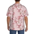 thumbnail image 3 of Fotbe Orchids Flowers Camisa Estampada de Manga Corta para Hombre, Casual de Verano, Estilo Playero, Sin Arrugas-Small, 3 of 5