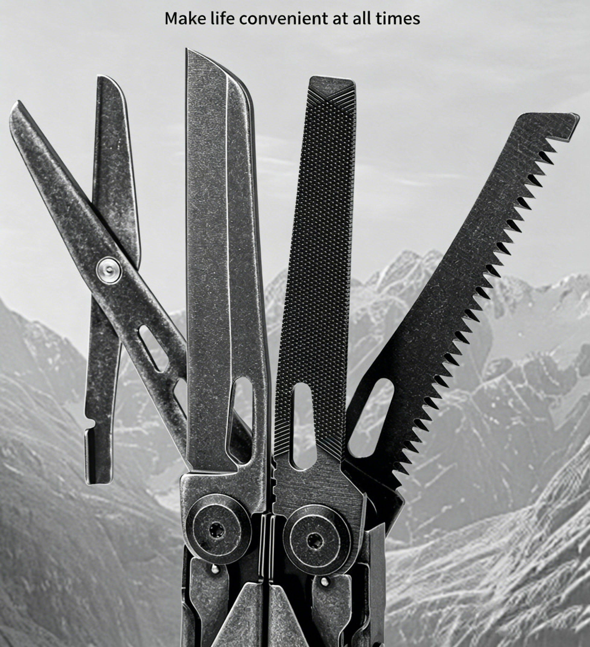 23-in-1 Stainless Steel Multi Tool Pliers with Knife Saw Wire Cutter for Outdoor Camping & Household Repair