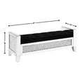 thumbnail image 3 of ACME Noralie Bench, Mirrored & Faux Diamonds, 3 of 6
