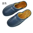 thumbnail image 5 of Zapatillas de casa de cuero de vaca para hombre, zapatos planos hechos a mano, cómodos y suaves, color negro y marrón, para interiores, para primavera, 5 of 5