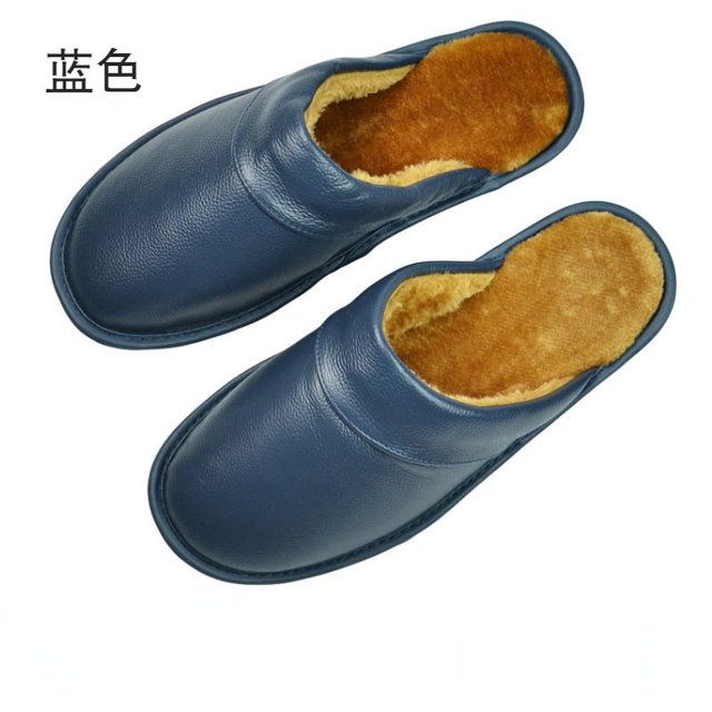 Zapatillas de casa de cuero de vaca para hombre, zapatos planos hechos a mano, cómodos y suaves, color negro y marrón, para interiores, para primavera