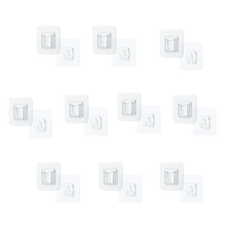 

Clearance! Zuioae Stickers Double-Sided Hooks Mounted for Wall Storage Tools Adhesive Wall Hooks Kitchen Bathroom Products (Include: 10Pc Sub Buckle+10Pc Female Buckle) Household Stickers