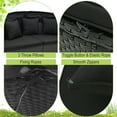 thumbnail image 6 of GVN Outdoor Sectional Cushioned Sofa Bed,Clamshell Patio Round Daybed Wicker with Retractable Canopy and Pillows-Black, 6 of 9