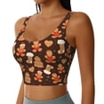 thumbnail image 2 of Rateoe Christmas Gingerbread Cookies Print Womens' Sports Bras Scoop Neck Sports Vest- Padded U Back Seamless High Impact Support-Large, 2 of 8