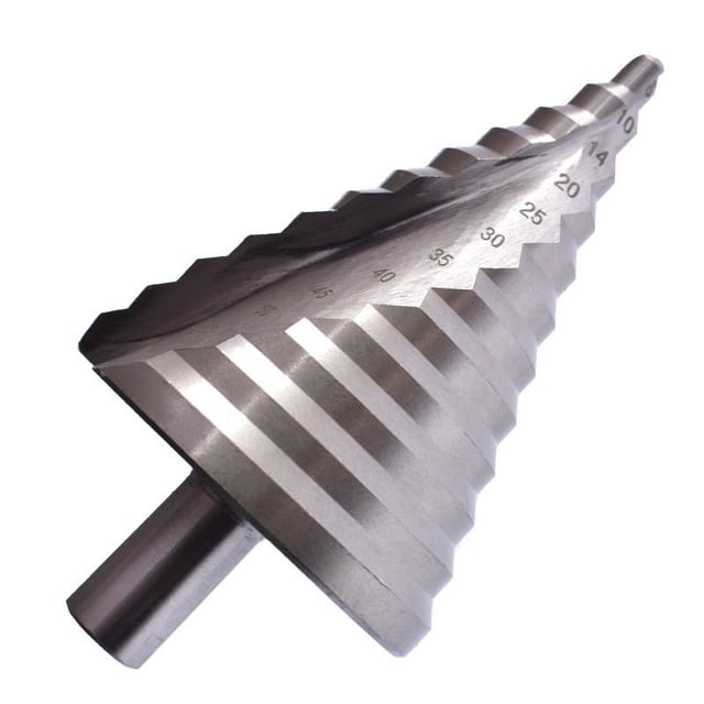 Broca escalonada de 6 a 60 mm con ranura en espiral, agujero de metal para madera, vástago redondo, broca cónica escalonada, 1 pieza (color: 1 unidad de 6-60mm)