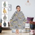 thumbnail image 1 of Blanket Hoodie Ultra Soft Oversized Blanket Sweatshirts with Hood Pocket and Sleeves Warm Cozy Wearable Hooded Blankets Sweater One Size for Teens Boys Girls Panda, 1 of 10