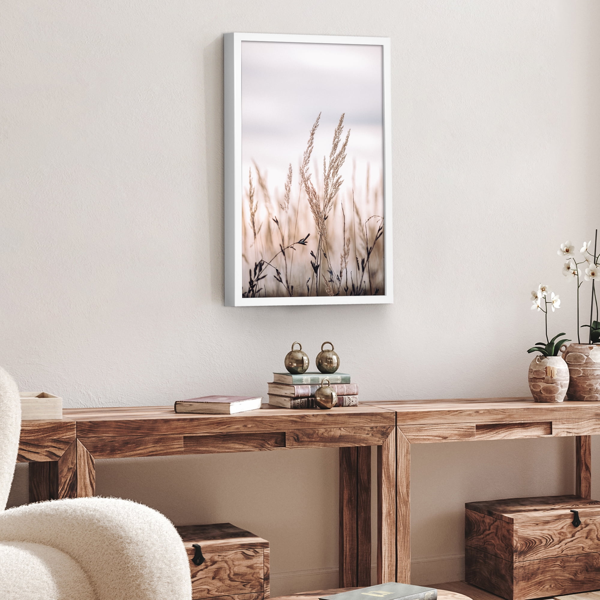 Americanflat 16x24 Poster Frame with Polished Plexiglass Soho Collection Gallery Style Deep Molding - White