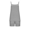 thumbnail image 6 of Fewfanhot Sets for Women Cotton-Linen Camisole Set, Adjustable Strap Tank Top & Loose Shorts, Soft Casual Lounge Wear, 6 of 7