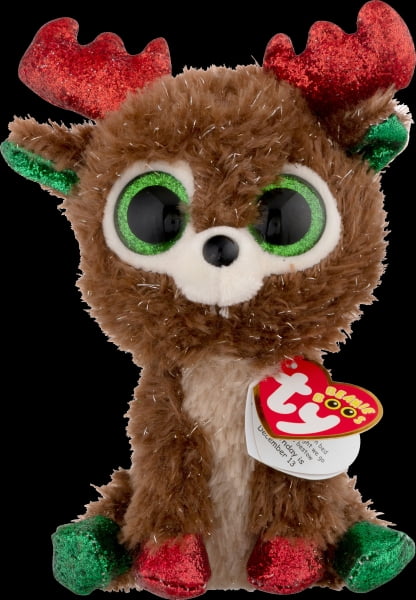 NEW TY Beanie Boos 6" FUDGE Holiday 2019 Reindeer Plush Animal Toy 
