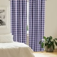 thumbnail image 3 of Ambesonne Checkered Window Curtains, Vibrant Classical, Each 28" W x 63" L, Maroon Royal Blue White, 3 of 5