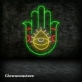 thumbnail image 3 of Glowneon Hamesh Eye Illuminati Led Sign, Hamesh Eye Neon Sign, Chamsa Neon Led, Khamsa Led Sign, 3 of 4