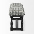 thumbnail image 3 of Mercana Denison II 56x19 Black Wood Base Woven-Leather Cushion Top Accent Bench, 3 of 6