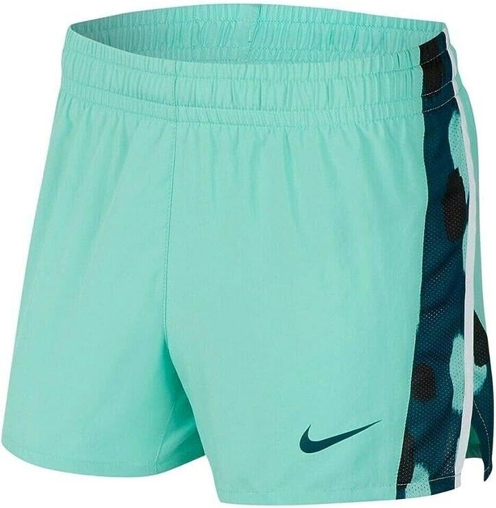 Nike Girls Dry Side Print (Mint Green) Running Shorts Size L