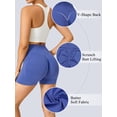 thumbnail image 2 of Nimiah Butt Lifting Scrunch Biker Shorts Women High Waist Yoga Gym Workout Tummy Control Shorts, Royal Blue, 2 of 8