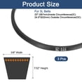 thumbnail image 2 of Uxcell 3Pcs 3L245 Correa en V de Caucho Clásica Envuelta, 24.5" (622mm) Circunferencia Exterior, Correa en V Perfil 3L 3/8" Ancho 7/32" Altura, 2 of 6