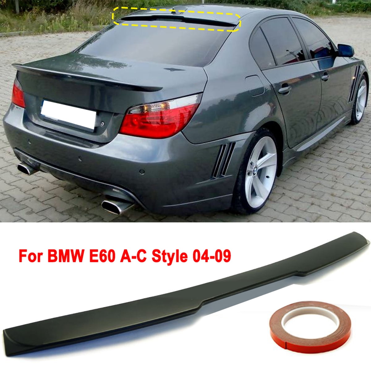 Fit For BMW 5-SERIES E60 SEDAN A TYPE REAR ROOF SPOILER BOOT TRUNK WING 04-10