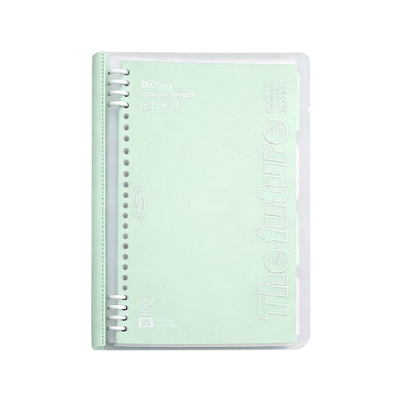 Spiral Notebook with College Ruled, 10''x7'' Business Journal B5 Soft Ring Notebooks, Green 1 Subject Notebook, Note Taking for Study and Work