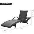 thumbnail image 2 of 80" Outdoor Chaise Lounge Set of 2 with Pull-Out Table & 5-Position Recliner – Wicker Patio Chairs for Poolside Sunbathing, 2 of 18