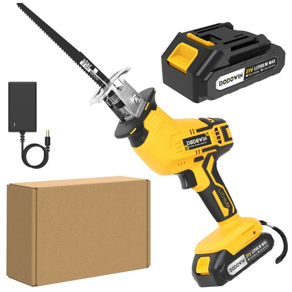 Compact Cordless Reciprocating Saw with Battery and Charger, Electric Hackzall for Metal Pipe, Conduit, and PVC, Handheld Saw for Tight Spaces
