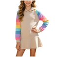 thumbnail image 3 of YOUYEDIAN Hoodie Dress for Girls Casual Fashion Long Sleeve Hooded Mini Dress, 3 of 5