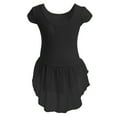 thumbnail image 3 of Ibtom Castle Girls' Black Short Cap Sleeve Bowknot Skirted Leotard, 18-24 Months, 3 of 8