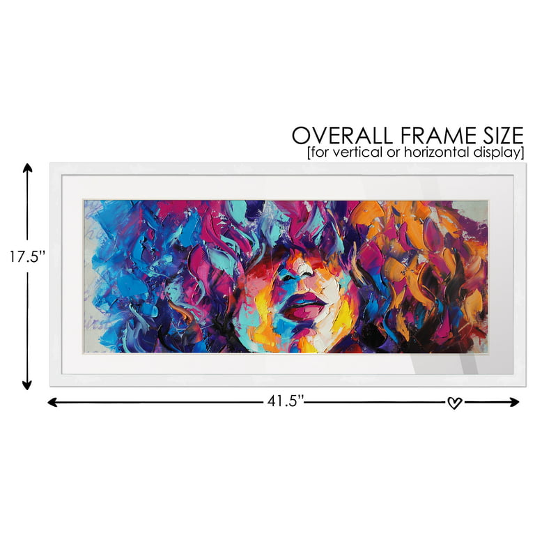 28x40 White Picture Frame with 23.5x35.5 White Mat Opening for 24x36 Image, 0.75 inch Border, UV, Size: 24 x 36