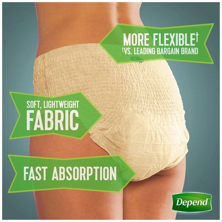 Depend Fit-Flex Underwear for Women Medium Maximum Absorbency - (Pack of 2)