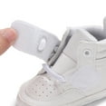 thumbnail image 6 of Yindaity Baby Girls Boys Shoes Toddler First Walker Breathable Mesh Soft Sole High-Top Ankle Sneakers Crib Shoes (White,0-6 Months), 6 of 6