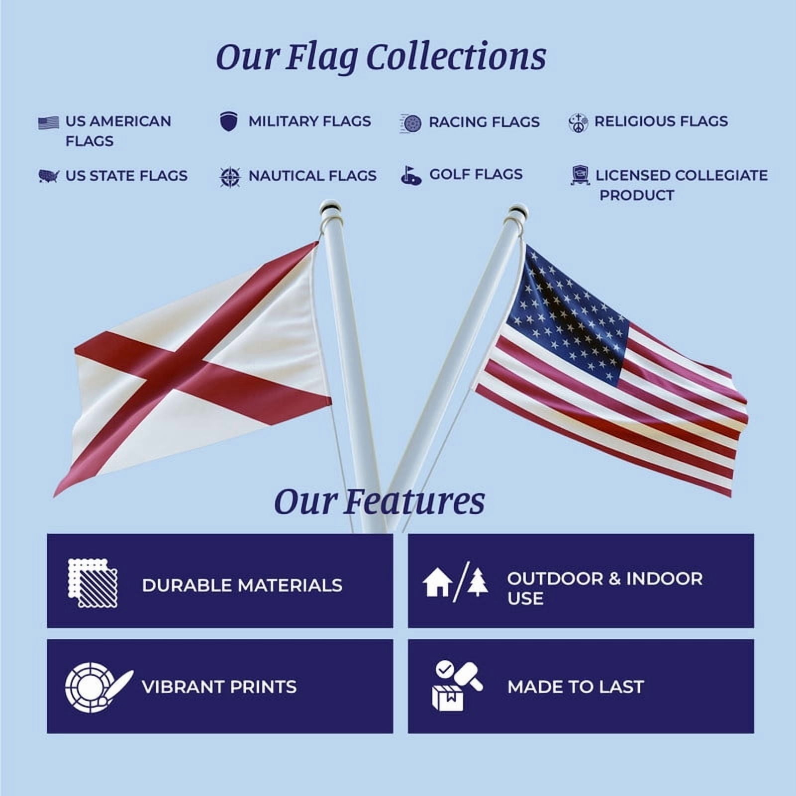 AGAS 250th Anniversary Garden Flag 12 x 18 inch 200D Nylon 250 Years Freedom (Without Pole)