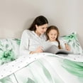 thumbnail image 4 of jejeloiu Country Floral 7-Piece Bedding Comforter Set,Rustic Plant Leaves King Bedding Sets,Green White Bed Sheets For Girls Teens,Luxury Bedroom Decor Reversible, 4 of 8