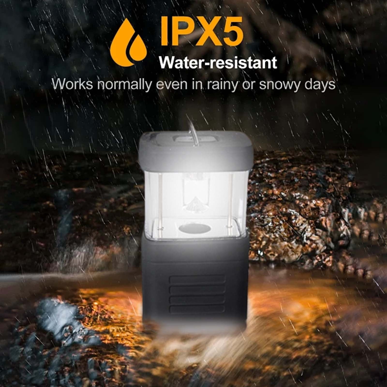 Peorpel Camping Lantern - LED Lanterns for Power Outages, Camping Lights, Emergency Flashlight - Collapsible Lamp, Rechargeable W/ Solar or Plug