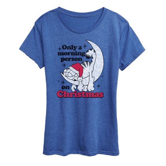 Garfield - Only A Morning Person On Christmas - Women's Short Sleeve Graphic T-Shirt